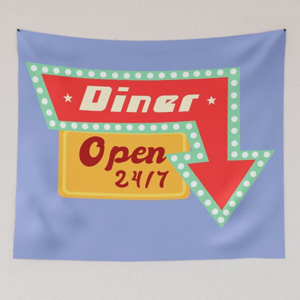 Item preview, Retro Diner sign. Vintage diner designed and sold by DiscoDaisyy.