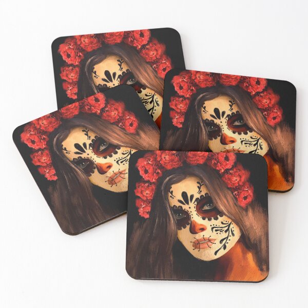 Item preview, wonderful Halloween girl with a red roses wreath designed and sold by R-728.