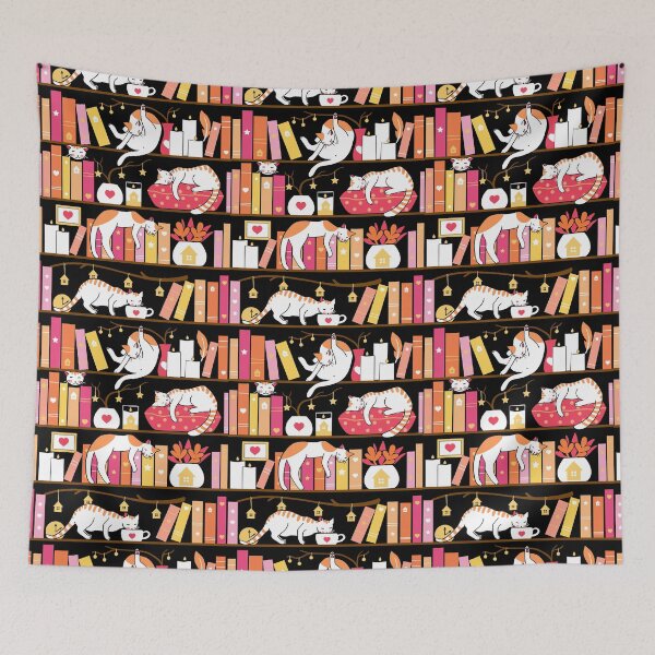 Item preview, Library cats - rose pink designed and sold by Elenanaylor.
