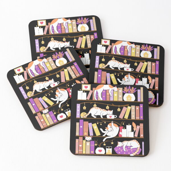 Item preview, Library cats - dreamy violet designed and sold by Elenanaylor.