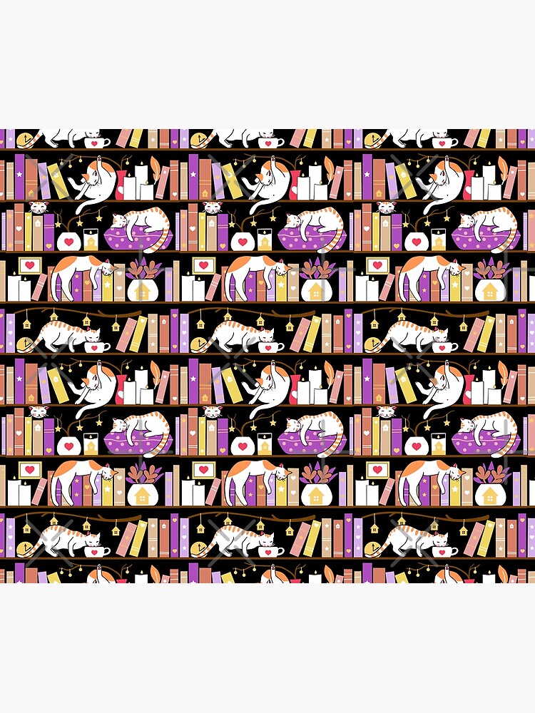 Library cats - dreamy violet by Elenanaylor