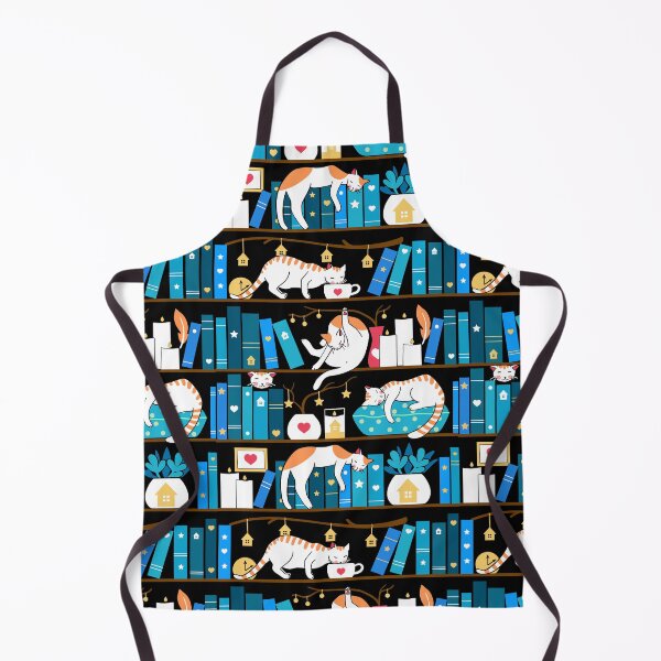 Item preview, Library cats - ocean blue designed and sold by Elenanaylor.