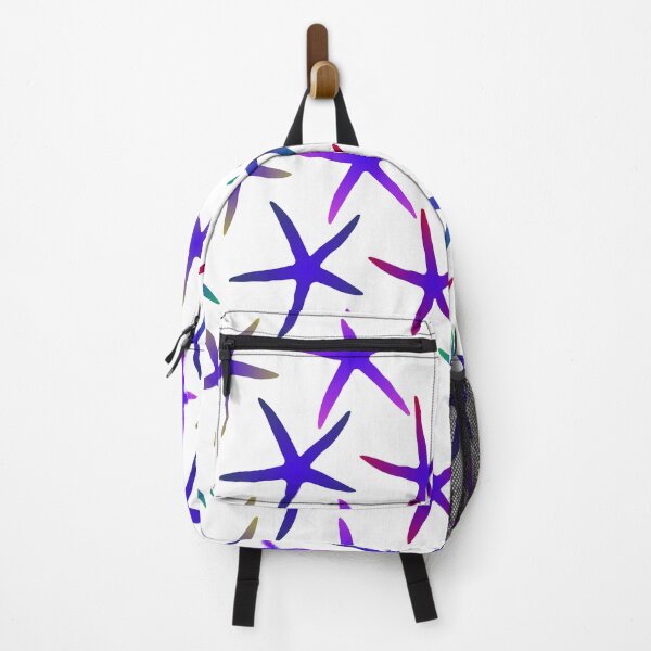Item preview, Colorful Blue Starfish Pattern (on white) designed and sold by Davey's Designs.