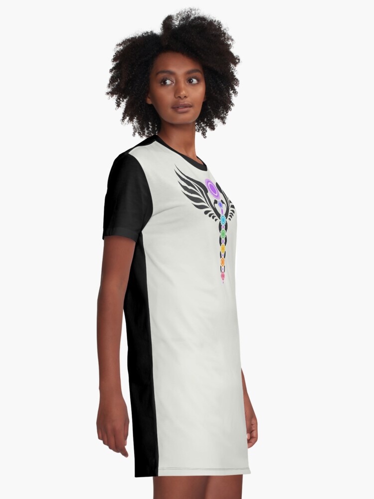 7 Chakras - Cosmic Energy Centers Graphic T-Shirt Dress for Sale by Anne  Mathiasz