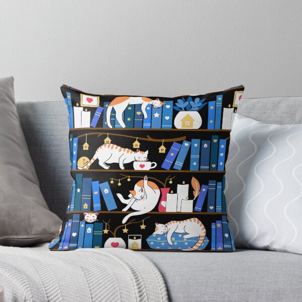 Item preview, Library cats - midnight blue designed and sold by Elenanaylor.