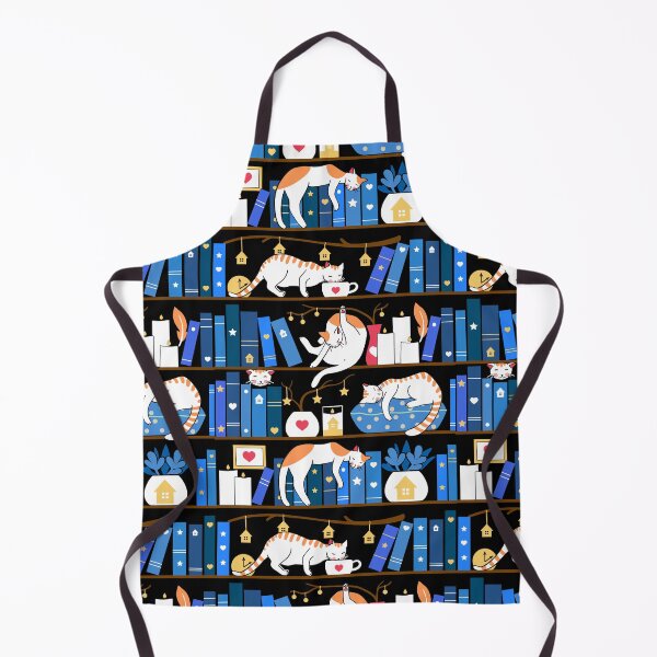 Item preview, Library cats - midnight blue designed and sold by Elenanaylor.