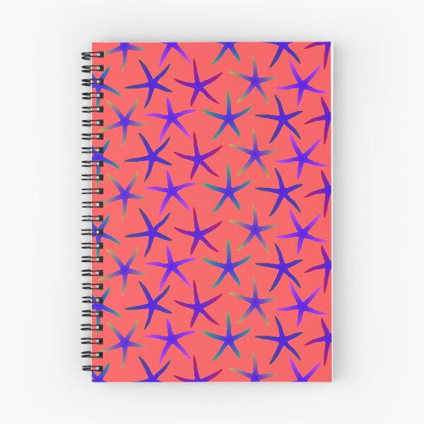 Item preview, Colorful Blue Starfish Pattern (on red) designed and sold by Davey's Designs.