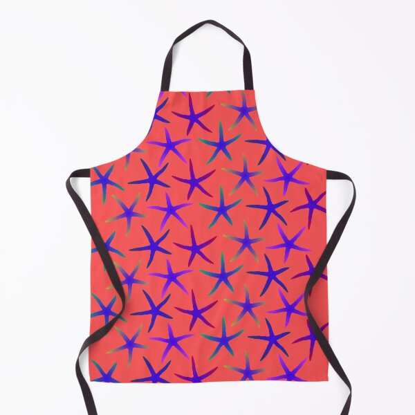 Item preview, Colorful Blue Starfish Pattern (on red) designed and sold by Davey's Designs.