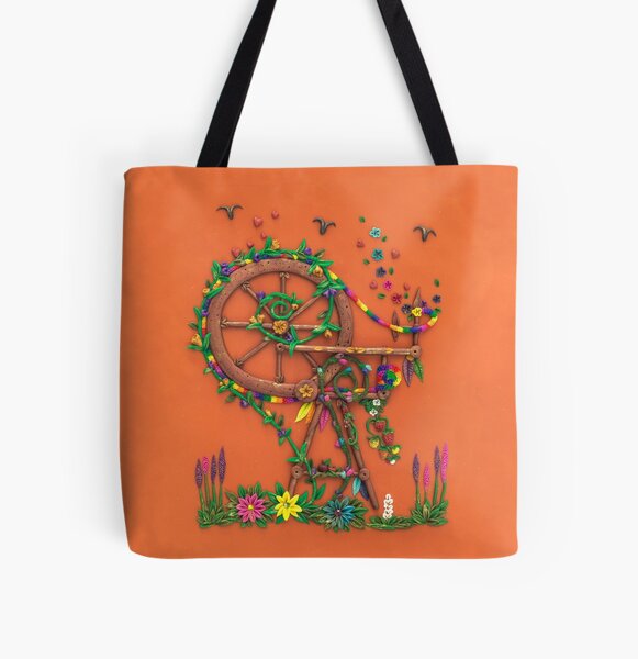 Spinning Time - Spinning Wheel Art All Over Print Tote Bag