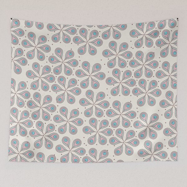 Item preview, Flower Peacock Pattern Pastel designed and sold by PrulalaGifts.