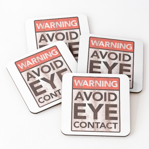 Item preview, Avoid Eye Contact, Funny Warning Sign designed and sold by gorillamerch.