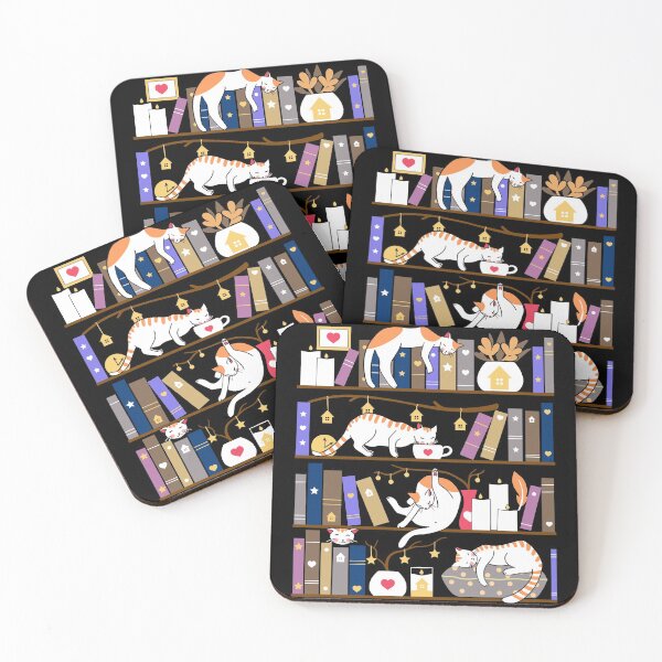 Item preview, Library cats - fossil grey designed and sold by Elenanaylor.