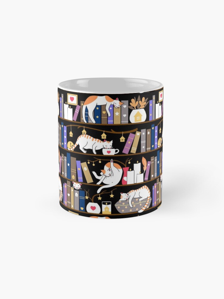 Alternate view of Library cats - fossil grey Mug
