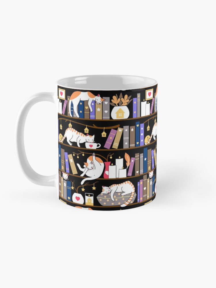 Alternate view of Library cats - fossil grey Mug