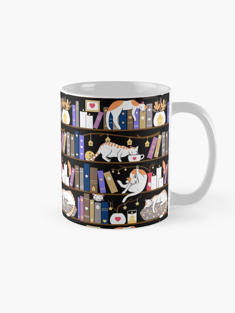 Alternate view of Library cats - fossil grey Mug