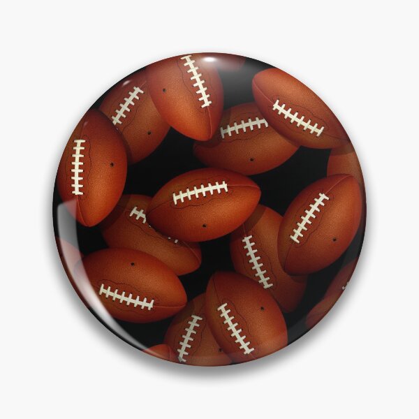 Item preview, Endless footballs pattern on black designed and sold by katzdzynes.