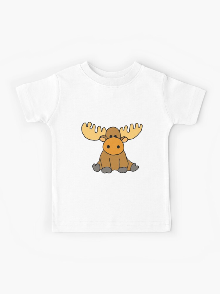 Cute Funny Baby Moose Cartoon Kids T Shirt By Naturesfancy Redbubble