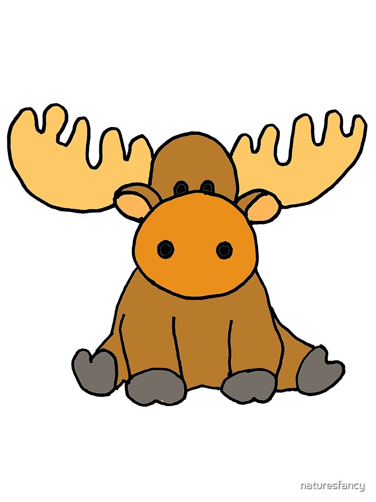 Cute Funny Baby Moose Cartoon Kids T Shirt By Naturesfancy Redbubble