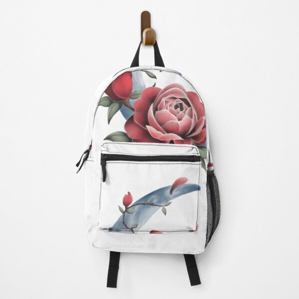 Item preview, Romantic Half Crescent Moon with Roses and Leaves designed and sold by Tyler Rosso.