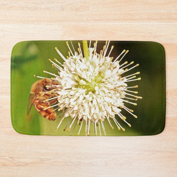 Item preview, Honeybee on Buttonbush designed and sold by mark-bugs-org.