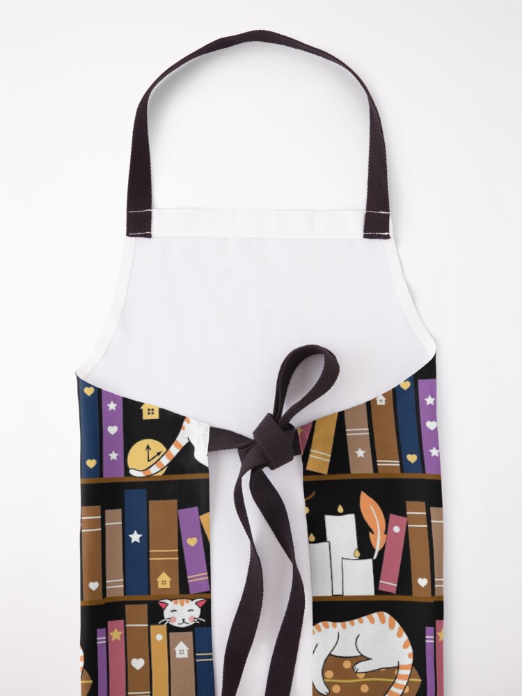 Alternate view of Library cats - caramel chocolate Apron