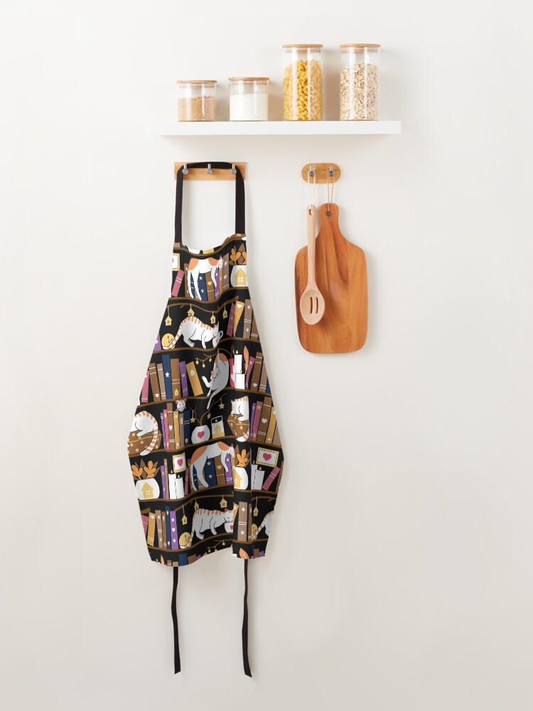 Alternate view of Library cats - caramel chocolate Apron
