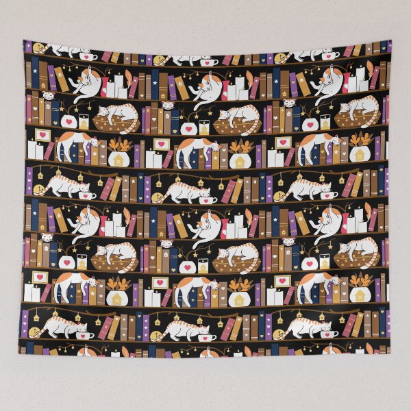 Item preview, Library cats - caramel chocolate designed and sold by Elenanaylor.