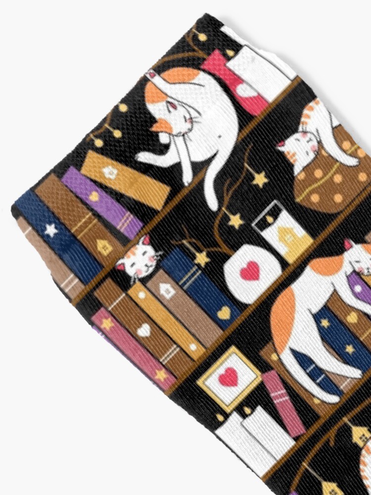 Alternate view of Library cats - caramel chocolate Socks