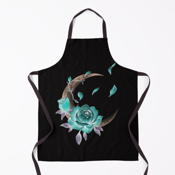 Item preview, Romantic Half Crescent Moon with Roses and Leaves designed and sold by Tyler Rosso.