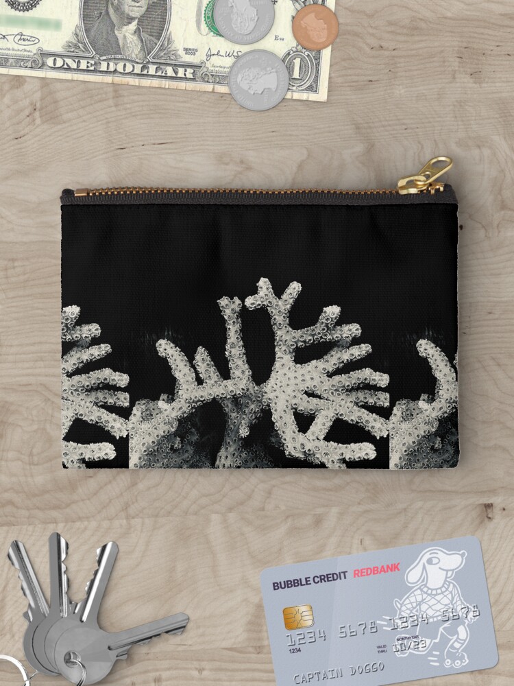 Thumbnail 3 of 4, Zipper Pouch, More Coral designed and sold by QandQs.