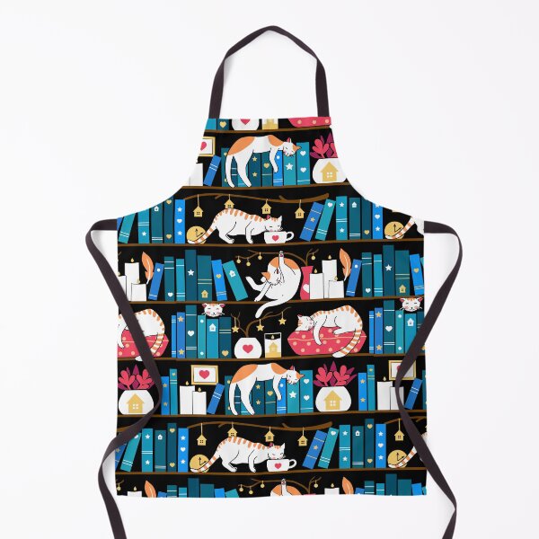 Item preview, Library cats - ocean blue and raspberry red designed and sold by Elenanaylor.