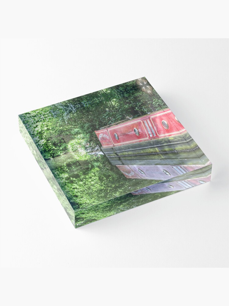 Alternate view of Dreamy Oxford Canal in May Acrylic Block