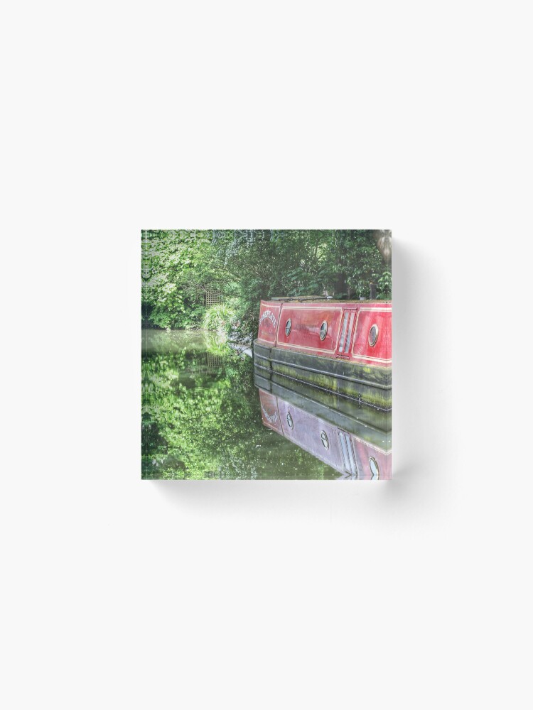 Alternate view of Dreamy Oxford Canal in May Acrylic Block