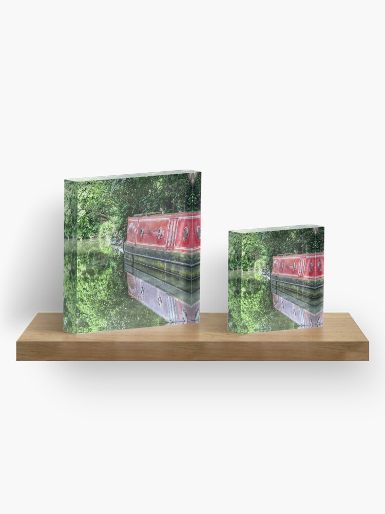 Alternate view of Dreamy Oxford Canal in May Acrylic Block