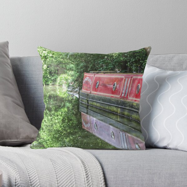 Dreamy Oxford Canal in May Throw Pillow