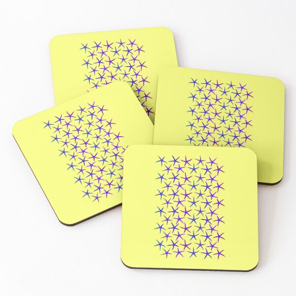 Item preview, Colorful Blue Starfish Pattern (on yellow) designed and sold by Davey's Designs.