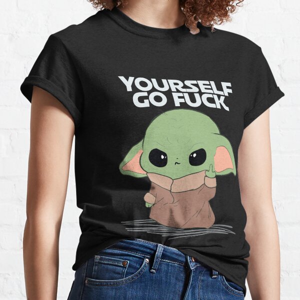 iridescent swirl middle finger gradient Classic T-Shirt