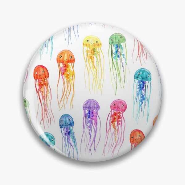 Item preview, Rainbow Watercolor Jellies on White designed and sold by micklyn.