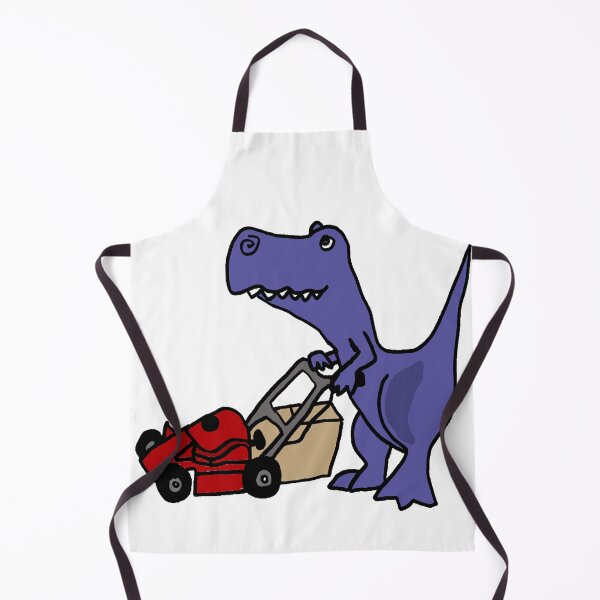 Item preview, Funny T-rex Dinosaur Mowing Lawn designed and sold by Nature's Fancy.