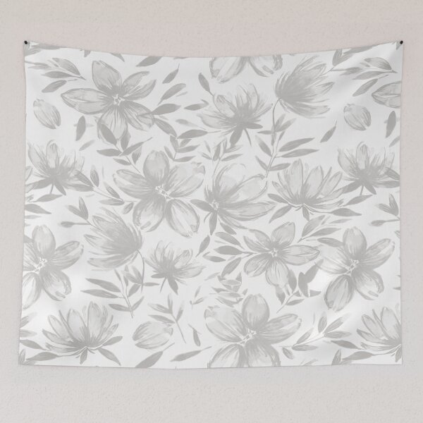 Item preview, Light Gray Watercolor Flowers designed and sold by B & K     Store.