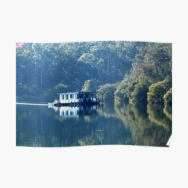 "Clyde River Houseboat" Poster for Sale by shortshooterAl Redbubble