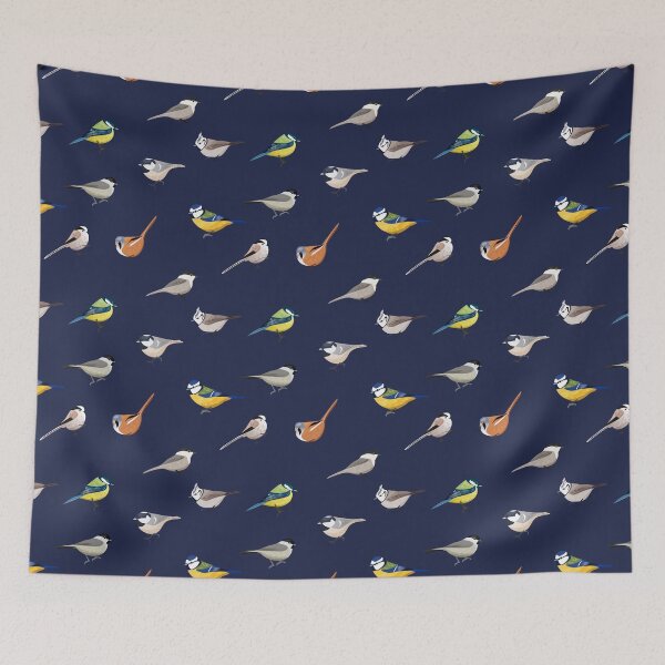 Item preview, Tit Bird Pattern Birding Birder Ornithologist Gift designed and sold by Patterntastic.