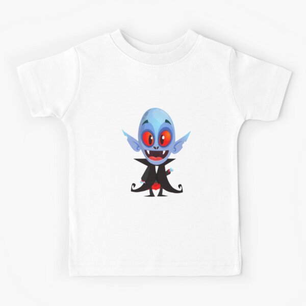 Triste Goth dibujos animados vampiro Drácula Disfraz De Halloween Fiesta Camiseta Para Niños Niños