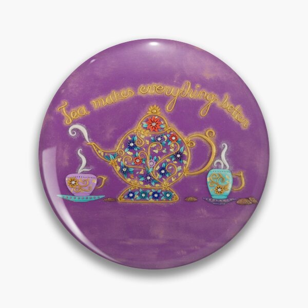 Item preview, Tea Makes Everything Better - Tea Set Art designed and sold by DeidreDreams.