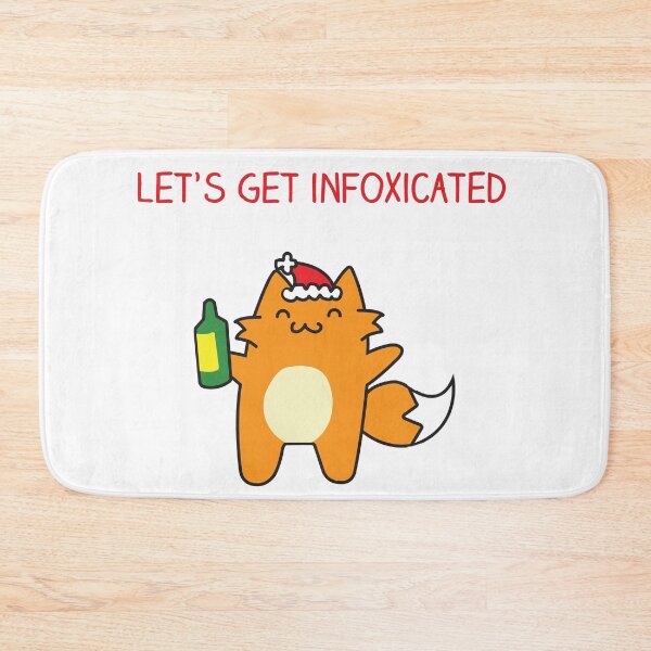 Item preview, Let's get infoxicated, Christmas party fox designed and sold by IceCreamCat.