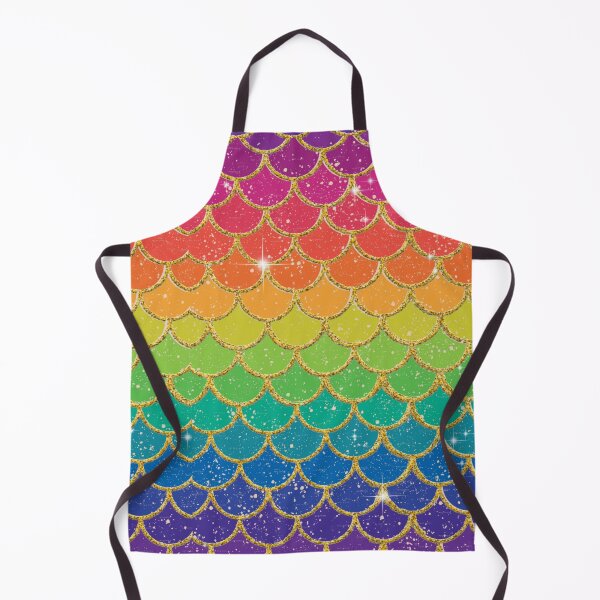 Item preview, Rainbow glitter mermaid scales designed and sold by TopDesignArt.