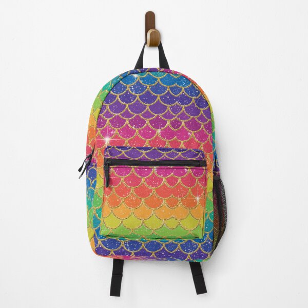 Item preview, Rainbow glitter mermaid scales  designed and sold by TopDesignArt.