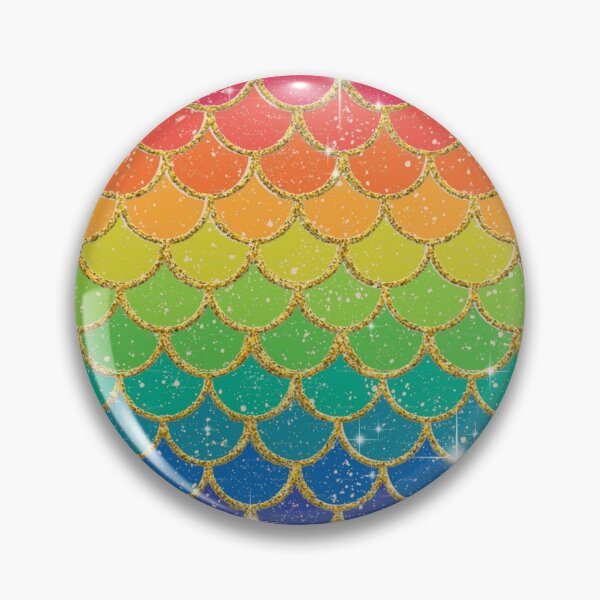 Item preview, Rainbow glitter mermaid scales  designed and sold by TopDesignArt.