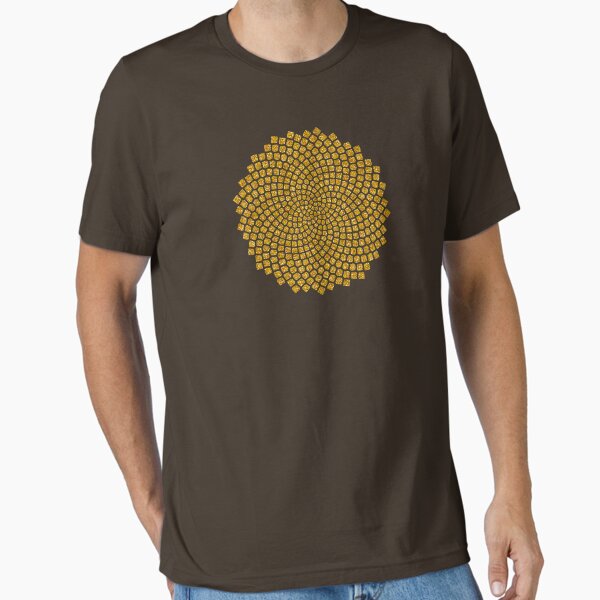 Vista previa del artículo con la obra «Girasol, Semilla, Fibonacci, Espiral, Proporción áurea, Matemáticas, Geometría», diseñado y vendido por nitty-gritty.