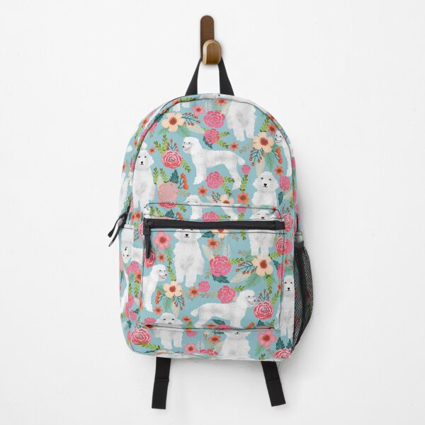Artikelvorschau, white poodle dog floral - vintage florals, floral pet, cute dog, poodle entworfen und verkauft von PetFriendly.